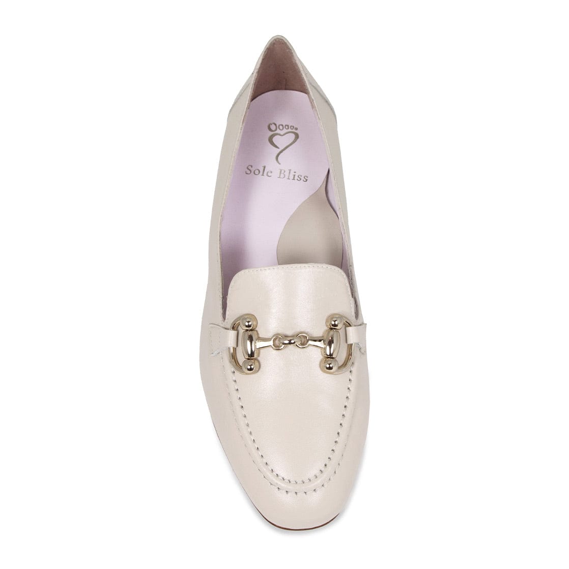 Sole Bliss Cream Leather Shoes Faith: Cream Leather Comfortable