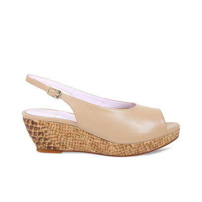 Nude low wedge shoes Clearance