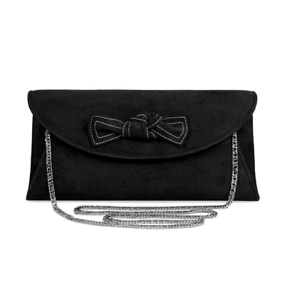 Suede clutch bag - Black - Ladies | H&M IN
