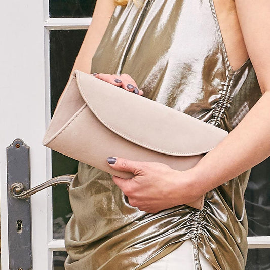 Bags Jenna: Pale Taupe Suede Sole Bliss USA