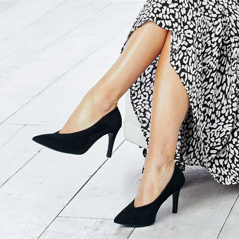 Buy Black Heeled Sandals for Women by Jove Online | Ajio.com